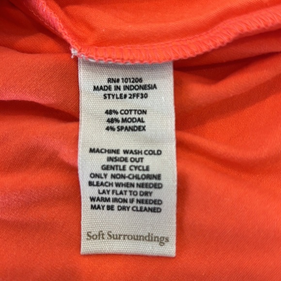 NWT Soft surroundings, hot, coral dress - Picture 7 of 9